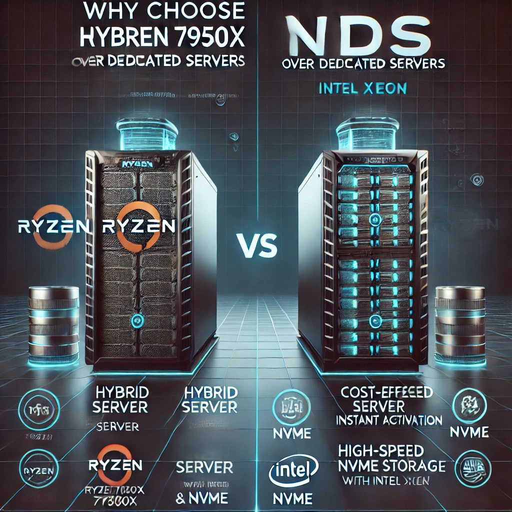 Hybrid 7950x vs Dedicated Servers